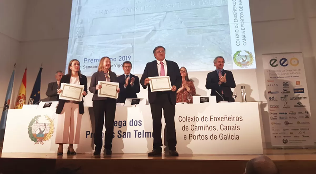 El proyecto 'Saneamiento de Vigo' recibe el premio como Mejor Obra de Ingeniería en los Premios San Telmo 2019