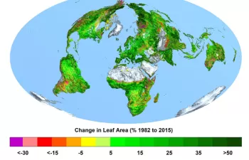 La Tierra, más verde que hace 30 años por el aumento de los niveles de CO2