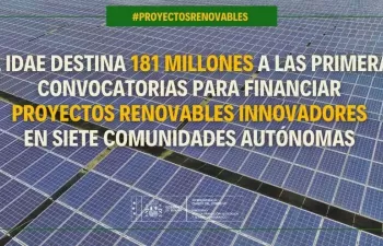 El IDAE destina 181 millones a las primeras convocatorias para financiar proyectos renovables innovadores