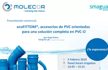 Molecor presentará en Smagua sus accesorios de PVC ecoFITTOM®